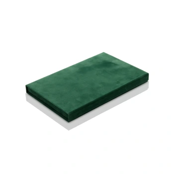 Pudełko welurowe zielone na zdjęcia 15x23 (do 50 zdjęć)